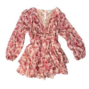 Arula Dress Size C Plus 3X Soft Girl Coquette Cottage Boho Floral Smocked Pink